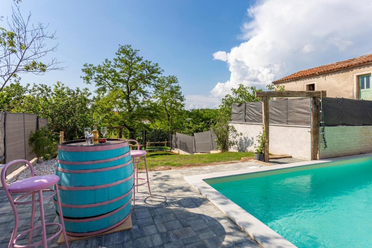 House With Pool Poli Stare Nuoni Villa Zminj Bagian luar foto
