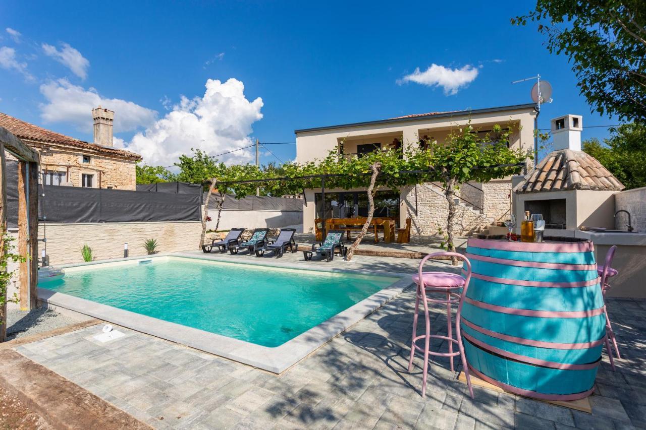 House With Pool Poli Stare Nuoni Villa Zminj Bagian luar foto